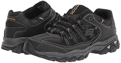 Skechers mens Afterburn M. Fit fashion sneakers, Black, 10 X-Wide US