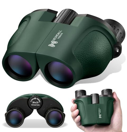 Small Compact Binoculars Adults Kids: 20x25 High Powered Mini Pocket Binocular for Bird Watching, Waterproof Portable Powerful Binoculars, Lightweight Easy Focus Binoculars for Concert, Outdoor Hiking