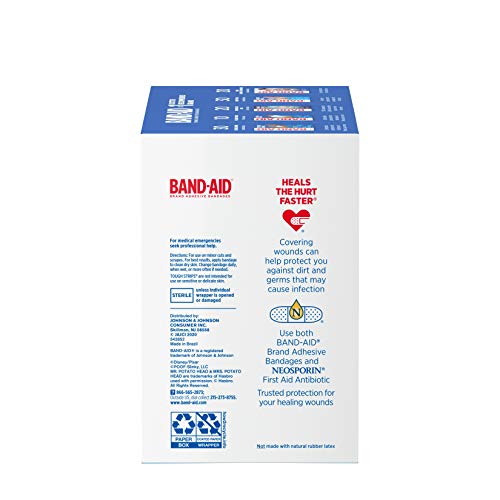 Band-Aid Adhesive Bandage Family Variety Pack in Assorted Sizes Featuring Water Block & Skin Flex, Flexible Fabric, Tough Strips & Pixar Character Bandages, 110 Count