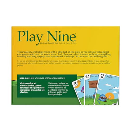 PLAY NINE - The Card Game for Families,Best Strategy Game For Couples, Fun Game Night Kids, Teens and Adults, The Perfect Golf Gift