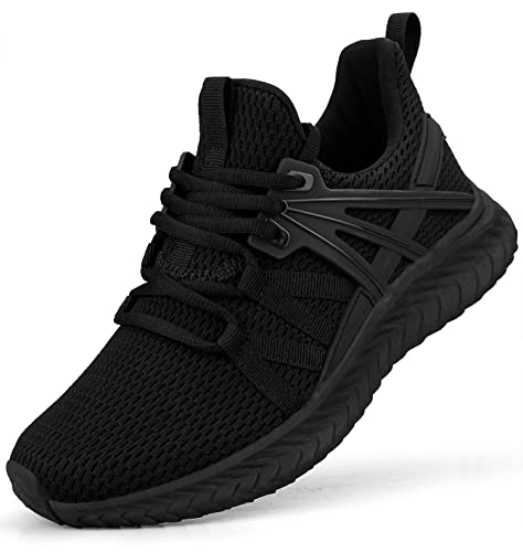 Abboos Women's Running Tennis Shoes Workout Breathable Blade Athletic Sport Sneakers for Women Black Size 8