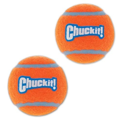 Chuckit! Dog Tennis Ball Dog Toy, Small (2 Inch Diameter) for dogs 0-20 lbs, Shrink Wrap Pack of 2