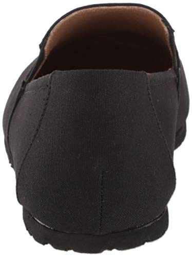 Amazon Essentials Women's Casual Slip-On Canvas Flat, Black, 8.5