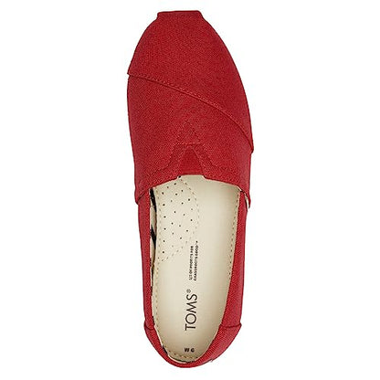 TOMS Women's, Alpargata Recycled Slip-On Red