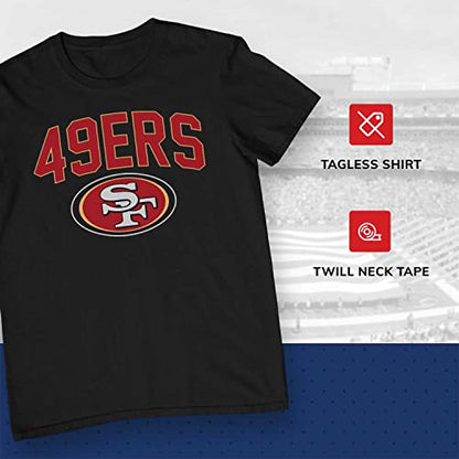 Team Fan Apparel NFL Home Team Tee - Gameday Adult T-Shirt - Pro Football Cotton & Polyester Shirt (San Francisco 49ers - Black, Adult XX-Large)