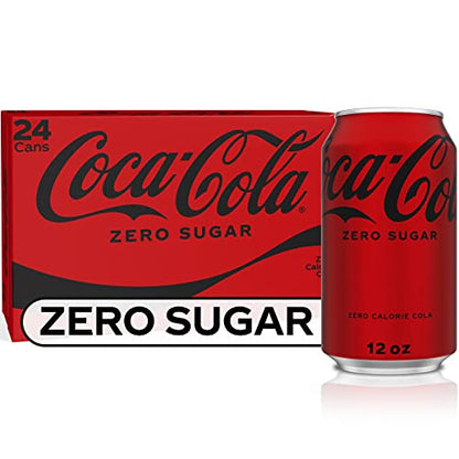 Coke Zero Sugar Cola Soda, 12 oz, 24 Pack (Package May Vary)