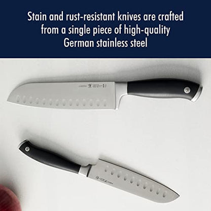 HENCKELS Forged Elite Razor-Sharp 2-Piece Santoku Knife Set, German Engineered Informed by 100+ Years of Mastery