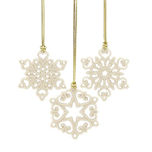 Lenox 888922 Mini Snowflake 3-Piece Ornament Set