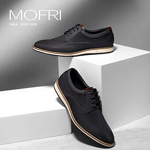 Mofri Men's Dress Shoes Size 11 Casual Oxford Black Dress Shoes for Men Comfortable