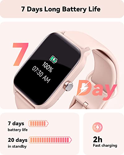 Smart Watch for Women,1.8"Fitness Watch(Answer/Make Call),Alexa Built-in, [24H Heart Rate Sleep Blood Oxygen Monitor],5ATM Waterproof,100 Sports Modes Step Calorie Women Watches for iOS&Android Phones