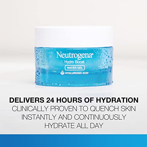 Neutrogena Hydro Boost Hyaluronic Acid Hydrating Water Gel Daily Face Moisturizer for Dry Skin, Oil-Free, Non-Comedogenic Face Lotion, 1.7 fl. Oz