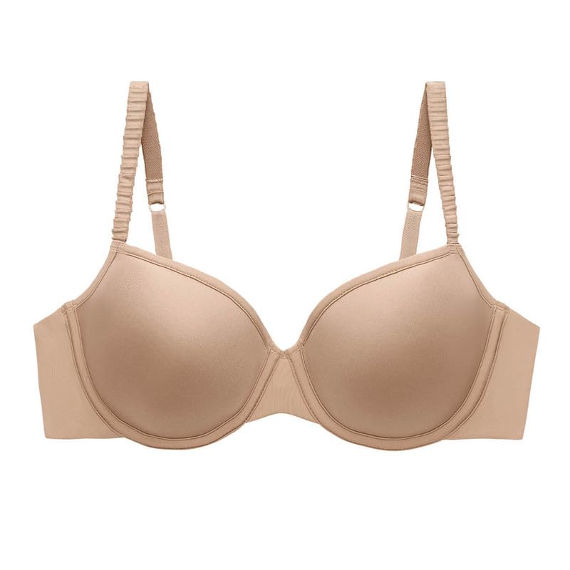 ThirdLove Classic T-Shirt Bra That Molds to Your Shape with No-Show Lines, Adjustable Straps with Comfortable Underwire Support, Bras for Women Taupe