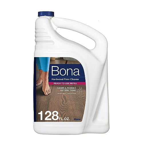 Bona Hardwood Floor Cleaner Refill - 128 fl oz - Residue-Free Floor Cleaning Solution for Bona Spray Mop and Spray Bottle Refill - For Wood Floors