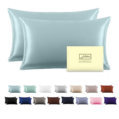 Silk Pillowcase for Hair and Skin, Soft, Breathable and Sliky Queen Size Silk Pillow Case, Both Sides Natural Mulberry Silk Pillowcases with Hidden Zipper (Queen Size 20"X 30")