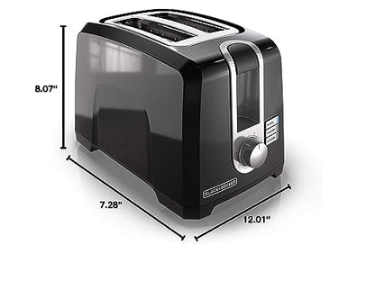 BLACK+DECKERE 2-Slice Toaster with Extra Wide Slots and 6 Shade Settings