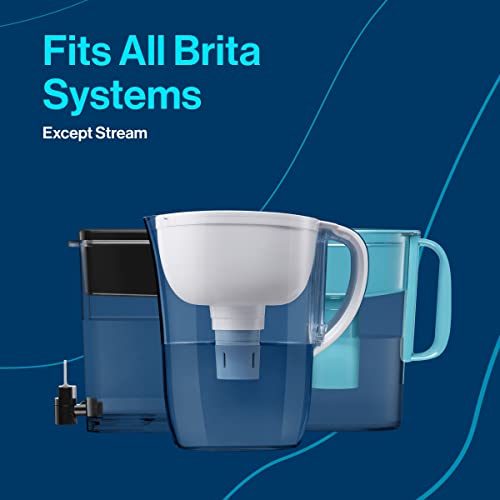 Brita Large Water Filter Pitcher for Tap and Drinking Water with SmartLight Filter Change Indicator + 1 Elite Filter, Reduces 99% Of Lead, Lasts 6 Months, 10-Cup Capacity, White