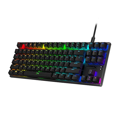 HyperX Alloy Origins Core - Tenkeyless Mechanical Gaming Keyboard, Software Controlled Light & Macro Customization, Compact Form Factor, RGB LED Backlit, Linear HyperX Red Switch,Black