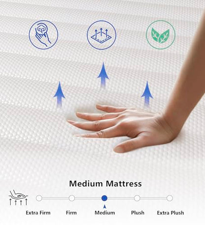 elitespace Full Size Mattress,12 Inch Full Mattress in a Box,Hybrid Memory Foam Spring Full Mattresses,Soft and Comfort Medium Firm Mattress,CertiPUR-US Certified.