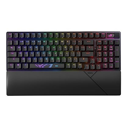 ASUS ROG Strix Scope II 96 Wireless Gaming Keyboard, Tri-Mode Connection, Dampening Foam & Switch-Dampening Pads, Hot-Swappable Pre-lubed ROG NX Snow Switches, PBT Keycaps, RGB-Black