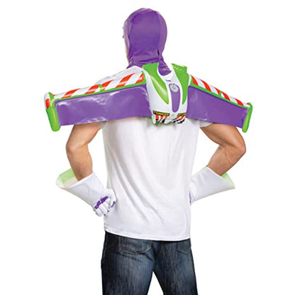 Disney mens Disguise Pixar Toy Story and Beyond Buzz Lightyear Adult Kit costume accessory sets, White/Purple/Green/Red, One Size US