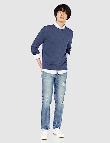 Amazon Essentials Men's Crewneck Sweater (Available in Big & Tall), Blue Heather, Large