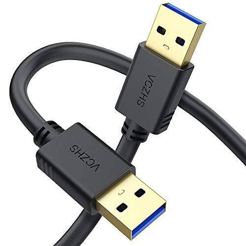 USB to USB Cable 6ft, VCZHS USB to USB USB A to USB A USB Cord for Hard Drive Enclosures, DVD Player, Laptop Cooler and More