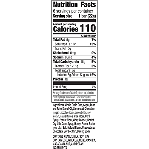 Nature Valley Crunchy Dipped Granola Squares, Peanut Butter Chocolate, 6 ct