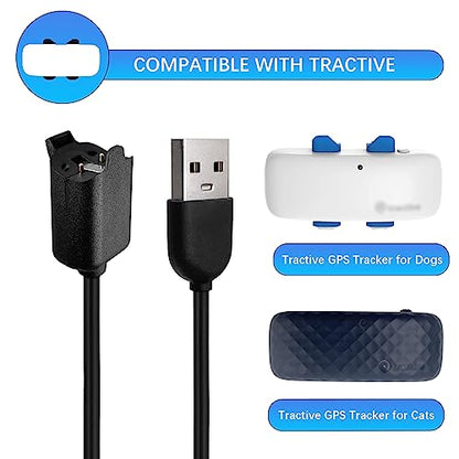 RUKUHOT Portable Wireless Magnetic Charger Cable Compatible with Tractive GPS Tracker, 1.65 Feet USB Charging Cord fit for Tractive GPS Pet Tracker for Dogs/Cats