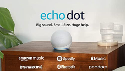 Echo Dot (5th Gen, 2022 release) | With bigger vibrant sound, helpful routines and Alexa | Glacier White