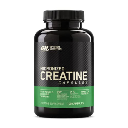 Optimum Nutrition Micronized Creatine Monohydrate Capsules, Keto Friendly, 2500mg, 100 Capsules