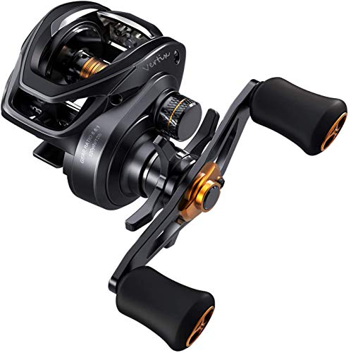 Tempo VertixLP Baitcaster Reels, Ultralight Low Profile Baitcasting Reel, Super Smooth 9+1 BB, Magnet Braking System, 20LB Carbon Fiber Drag 6.6:1 Gear Ratio, Freshwater Fishing Reel for Catfish Bass