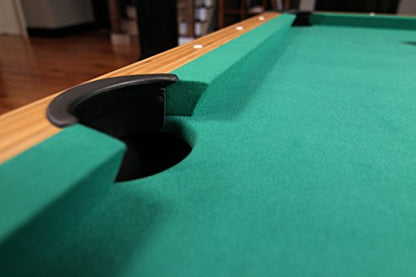 Mizerak Dynasty Space Saver 6.5' Billiard Table with Leg Levelers, Automatic Ball Return, and Classic Green Nylon Cloth