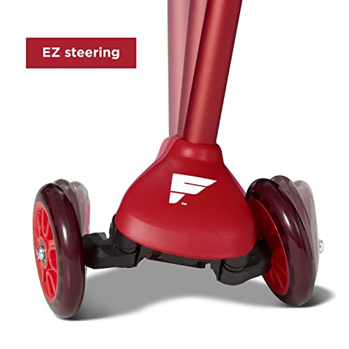 Flyer Glider Jr., Lean to Steer Toddler Scooter, Red, for Kids Ages 2-5 Years