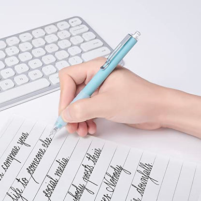 FULLPAD Ballpoint pens 6 pcs dr grip pen- Professional 1.0mm Black Ballpoint Pens with Soft Grip, Silver Clip, and Smooth Writing Black Ink - Perfect for Journaling and Gifting