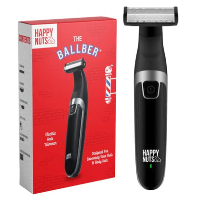 HAPPY NUTS The Ballber Electric Groin & Body Hair Trimmer for Men - Mens Body Groomer Kit for Privates - No Nick Ball Shaver & Pubic Hair Trimmer