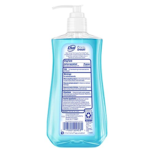 Dial Complete Antibacterial Liquid Hand Soap, Spring Water, 11 fl oz (Pack of 4)