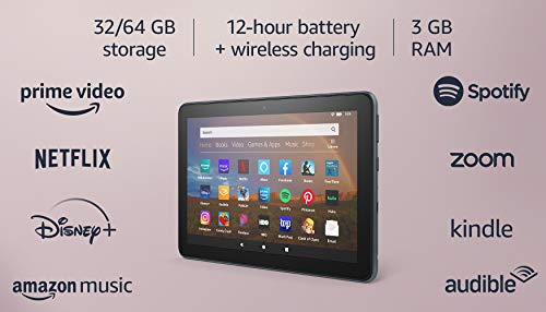 Certified Refurbished Fire HD 8 Plus tablet, HD display, 32 GB, (2020 release), our best 8" tablet for portable entertainment, Slate