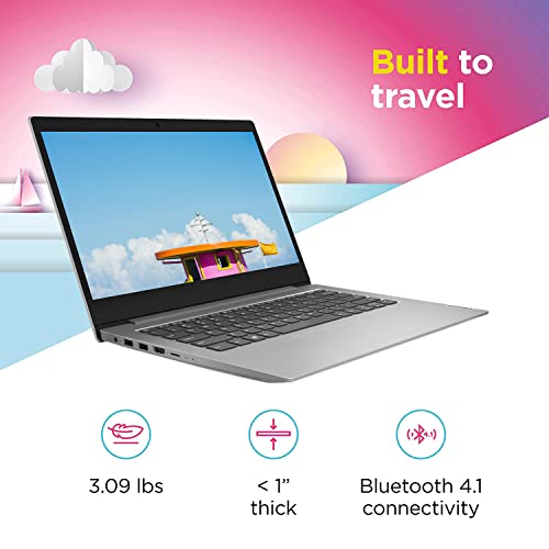 2022 Newest Lenovo IdeaPad 1 Laptop, 14" Anti-Glare Display, Intel Quad-Core Processor, Intel UHD Graphics, 4GB RAM, 256GB PCIe SSD, Windows 11 + Microfiber Cloth