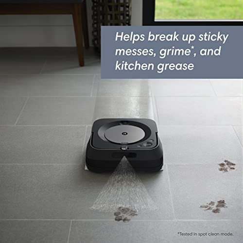 iRobot Braava Jet m6 (6113) Ultimate Robot Mop- Wi-Fi Connected, Precision Jet Spray, Smart Mapping, Compatible with Alexa, Ideal for Multiple Rooms, Recharges and Resumes, Graphite