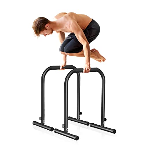 Wesfital Dip Bar, Adjustable Dip Stand Station for Home Workout, Heavy Duty Parallel Bars Workout Equipment for Strength Training