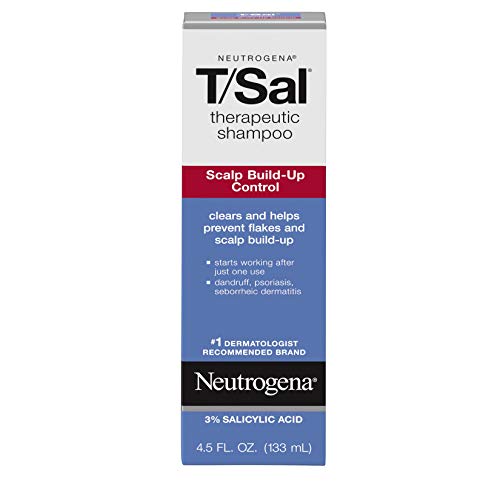 Neutrogena T/Sal Therapeutic Shampoo for Scalp Build-Up Control with Salicylic Acid, Scalp Treatment for Dandruff, Scalp Psoriasis & Seborrheic Dermatitis Relief, 4.5 fl. oz