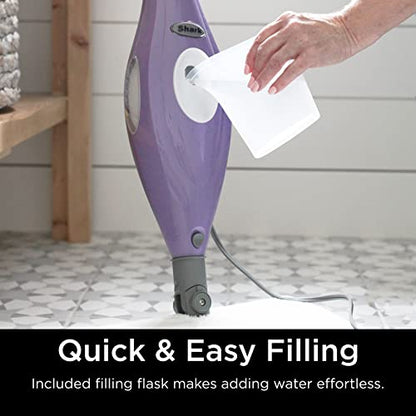 Shark S3501 Steam Pocket Mop Hard Floor Cleaner, With Rectangle Head and 2 Washable Pads, Easy Maneuvering, Quick Drying, Soft-Grip Handle and Powerful Steam, Purple