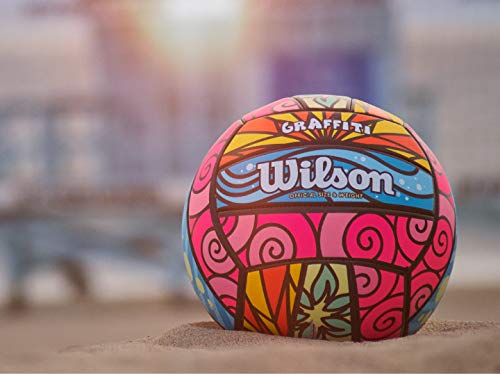 Wilson Sporting Goods Graffiti Volleyball- Pink/Blue/Yellow,1 Pack - OS,WTH4634ID