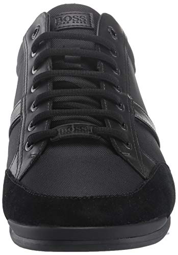 BOSS Men's Saturn Profile Low Top Sneaker, Black Fox, 10