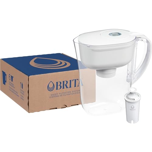 Brita Metro Water Filter Pitcher, BPA-Free Water Pitcher, Replaces 1,800 Plastic Water Bottles a Year, Lasts Two Months or 40 Gallons, Includes 1 Filter, Kitchen Accessories, Small - 6-Cup Capacity