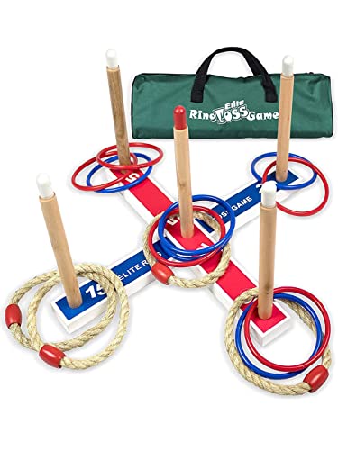 Elite Sportz Ring Toss Games for Kids - Outdoor Yard Game for Adults & Family - Backyard Toys, Outdoor Games, Yard Games, Backyard Games, Lawn Games, Outdoor Toys For Kids Ages 4-8, Outdoor Toys