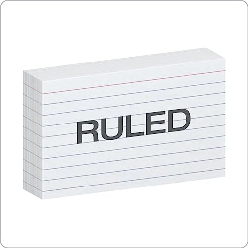 Oxford Ruled Index Cards, 3" x 5", White, 100-Pack (31)