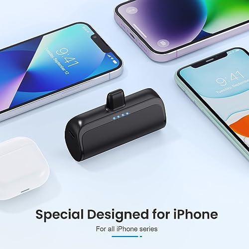 Small Portable Charger 5200mAh for iPhone, Ultra Compact 20W PD Fast Charging Power Bank,Cute Mini Battery Pack Backup Charger Compatible with iPhone 14/14 Pro Max/13/13 Pro Max/12//11/XR/XS/X/8/7/6