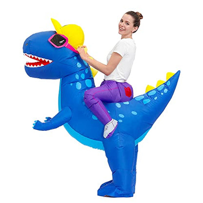 Decalare Inflatable Costume For Adults, Inflatable Dinosaur Costume, Halloween Costumes For Men/Women,Funny Blow up Costumes