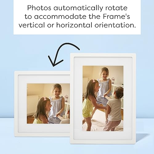 Skylight Digital Picture Frame: WiFi Enabled with Load from Phone Capability, Touch Screen Digital Photo Frame Display - Customizable Gift for Friends and Family - 10 Inch White